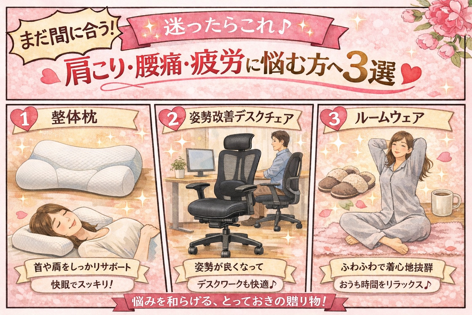 肩こり、腰痛に悩む方へ