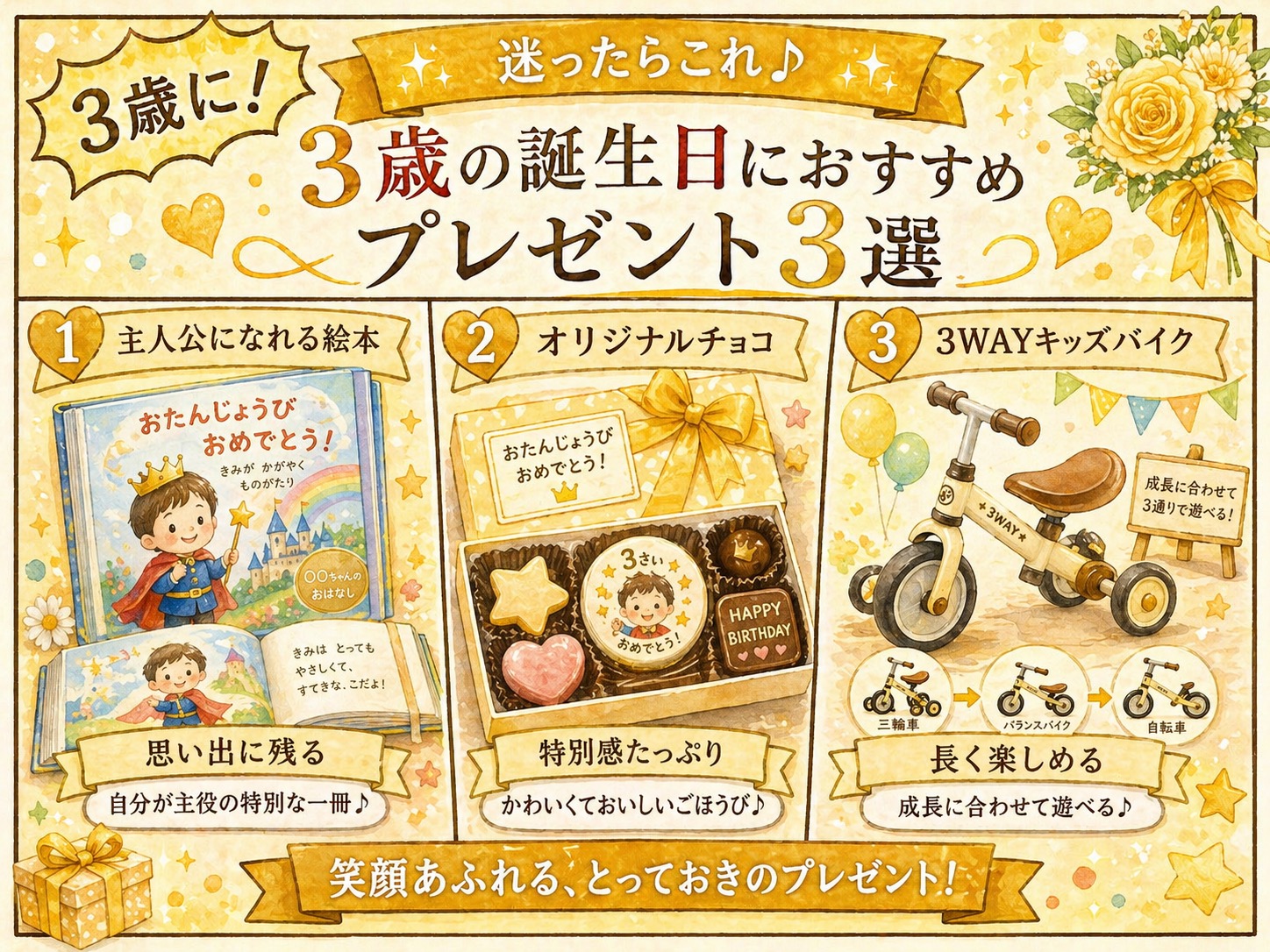 3歳のおすすめプレゼント3選