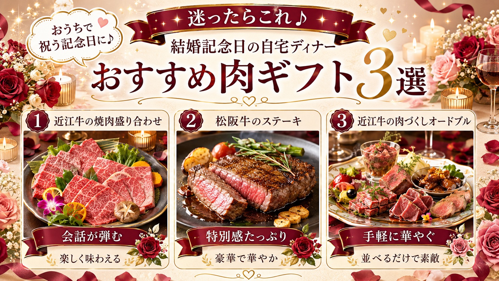 結婚記念日におすすめ肉ギフト